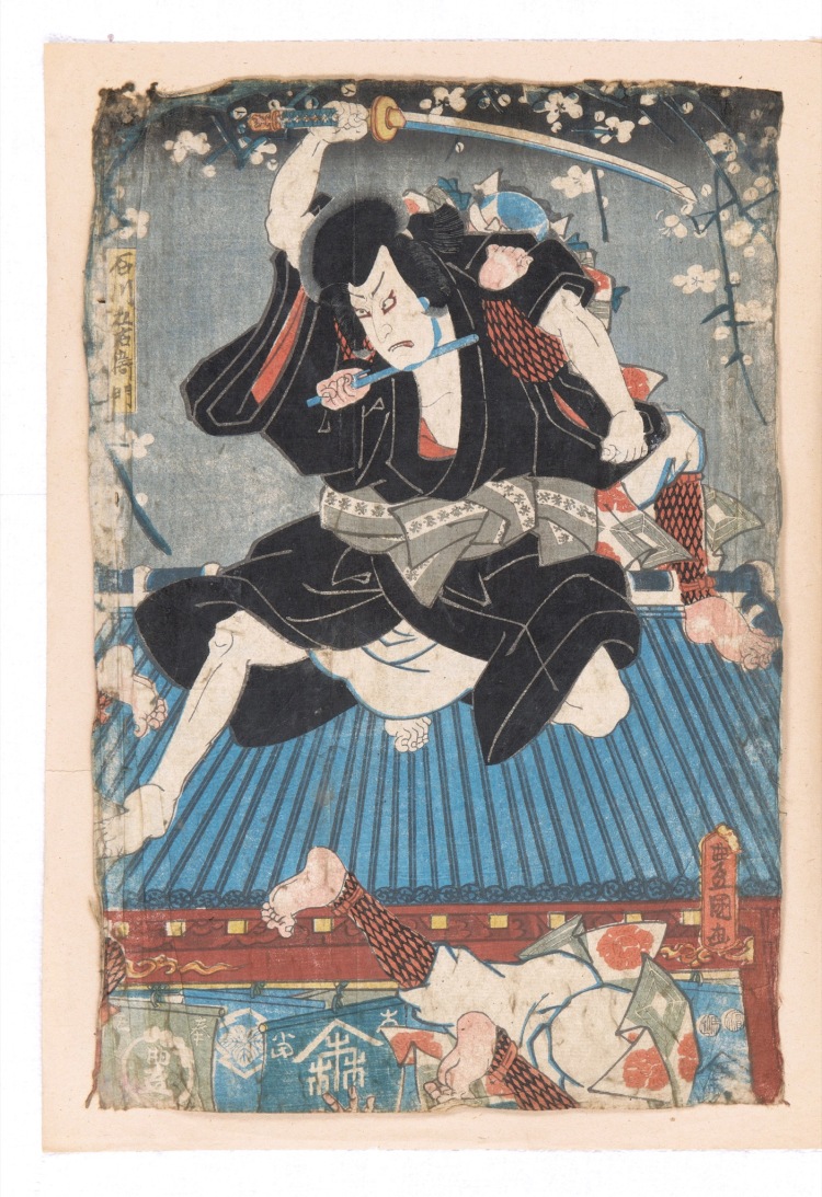 歌川貞秀による浮世絵「「正写異国人物」 「魯西亜人飼羅紗羊之