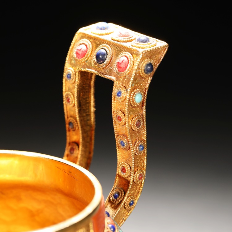 中国、乾隆、銅器、饕餮香炉。 中国 清時代 銅製 象嵌 乾隆帝手 炙り