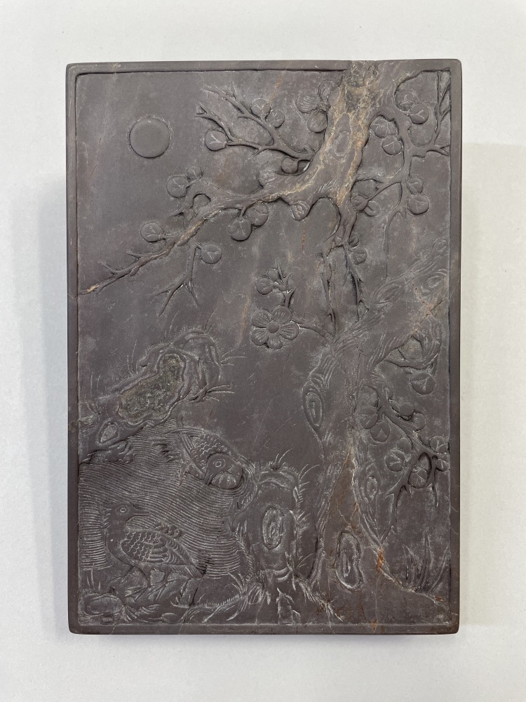 雲龍硯 楽天市場】端渓硯 宋坑 天然型 雲龍刻入 6吋（152×111×21mm